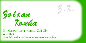 zoltan komka business card